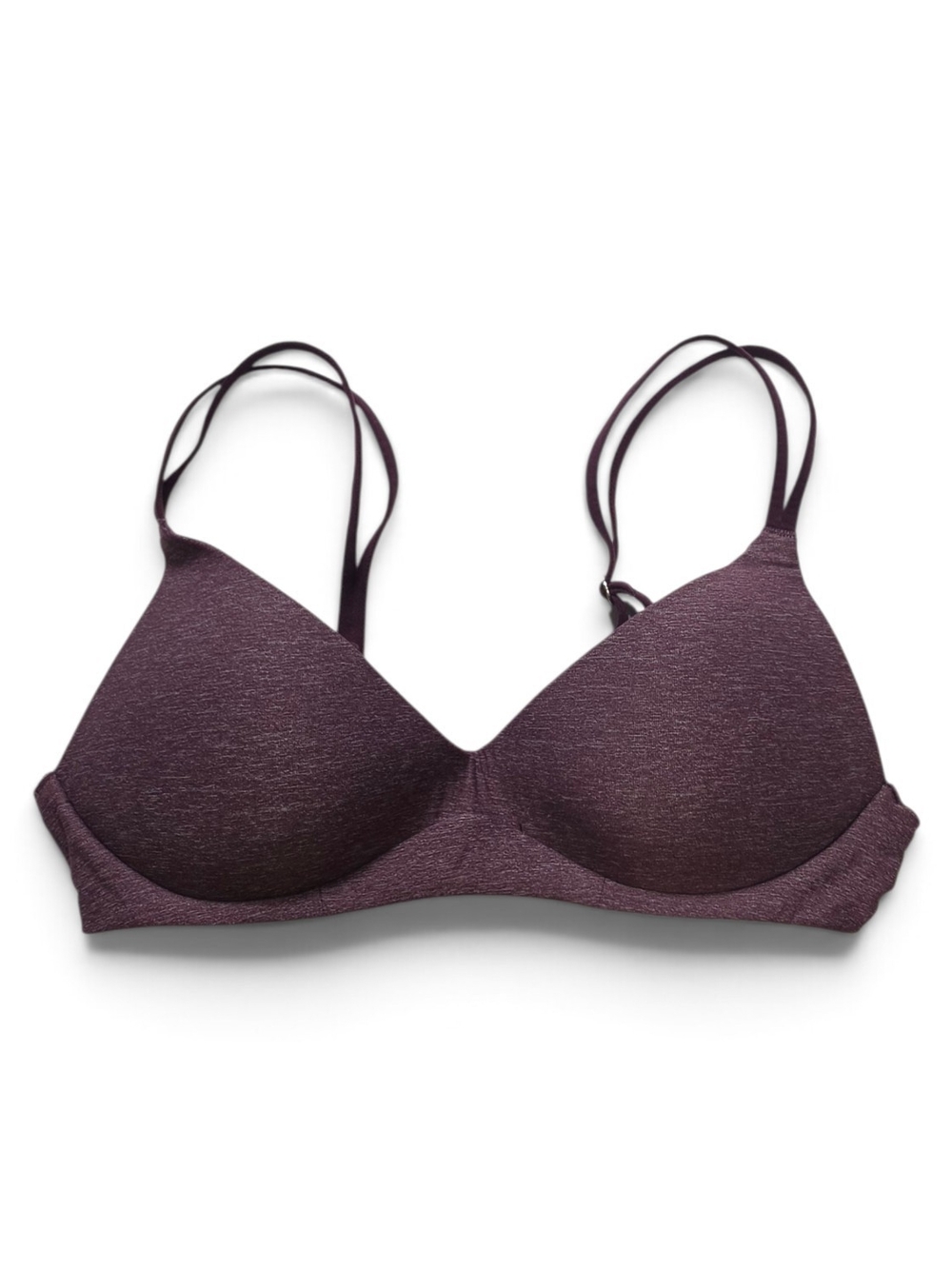 Aerie Real Sunnie Wireless Bra 34A Burgundy Heathered Lightly Lined NWOT